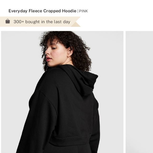 V.S.PINK CROP HOODIE - Picture 3 of 6